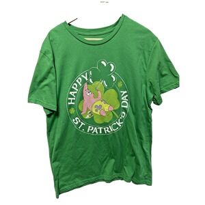 Hybrid Apparel Men's Spongebob Squarepants St. Patrick's Day Tee Large